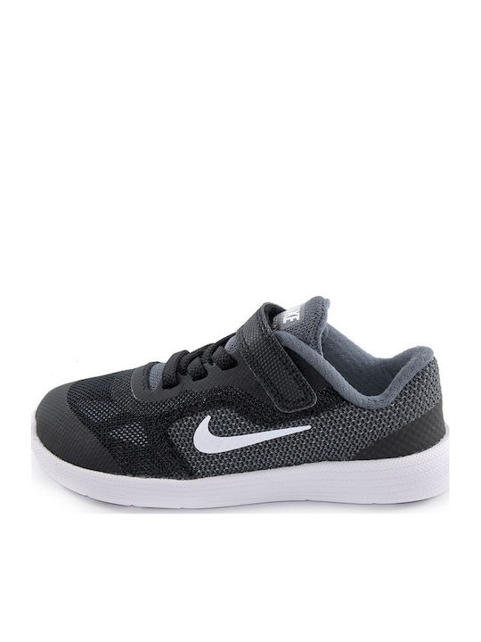 Revolution 3 I Αθλητικά Παιδικά Παπούτσια Running με Σκρατς Dark Grey / White / Black