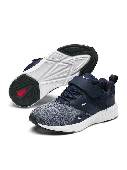 Comet V PS Kids Sports Shoes Running with Hoop & Loop Closure Navy Blue