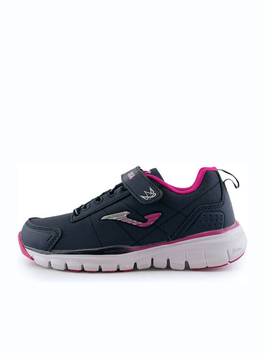 Tempo Jr Kids Sports Shoes Running with Hoop & Loop Closure Navy Blue
