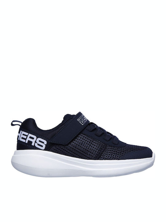 Tharo Kids Sports Shoes Running with Hoop & Loop Closure Navy Blue