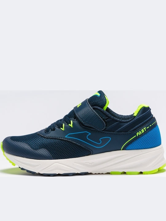 Fast Jr Kids Sports Shoes Running with Hoop & Loop Closure Navy Blue