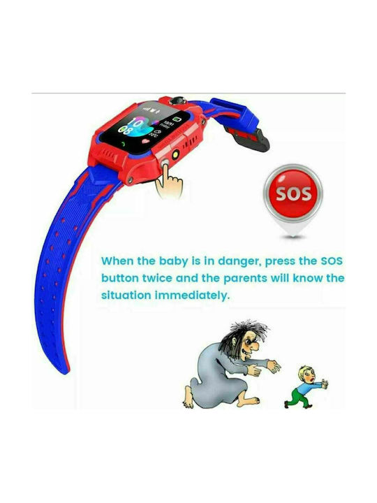 Παιδικό Smartwatch με Καουτσούκ/Πλαστικό Λουράκι Κόκκινο TR- Plus