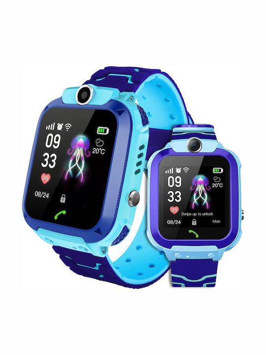 SPM Kids Digital Watch with GPS and Rubber/Plastic Strap Blue