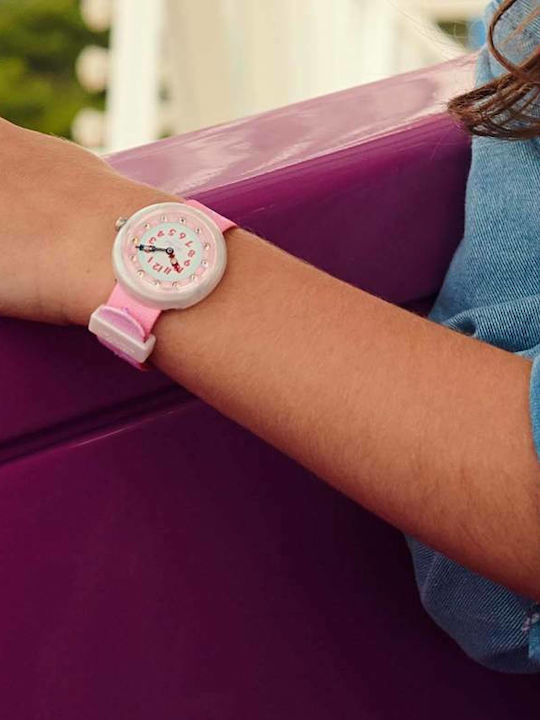 FlikFlak Kids Analog Watch Magical Dream with Fabric Strap Pink