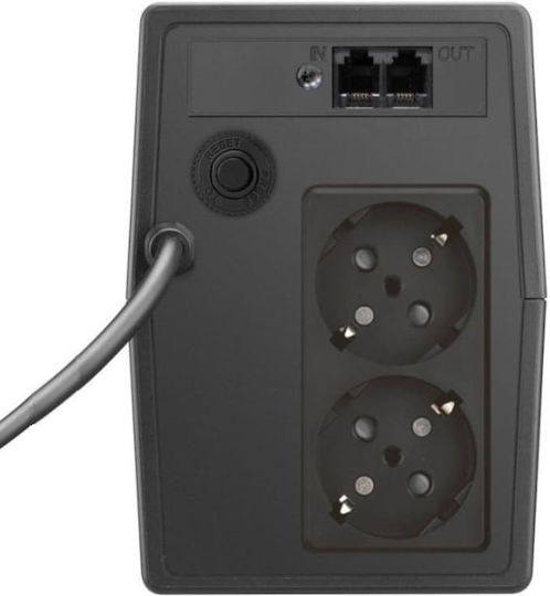Powertech PT-850 UPS Устройства Line-Interactive 850VA 510W с 2 Schuko AC Гнезда