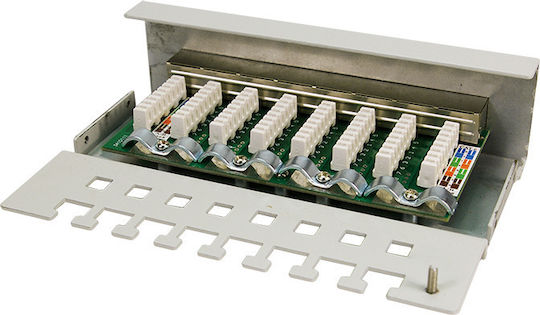 LogiLink Patch Panel Shielded για Rack 1U 8 Θυρών cat6 Γκρι