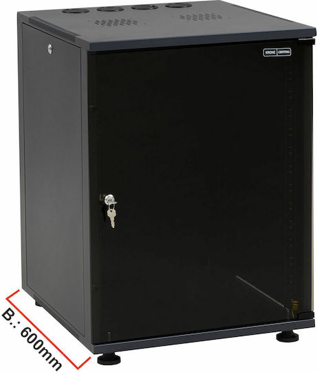 Central Επιτοίχια Καμπίνα Rack 25U 54x60cm Μαύρο 3000 3 600 25/C