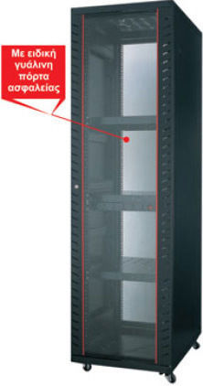 Safewell Επιδαπέδια Καμπίνα Rack 15U 60x80x71.5cm Μαύρο SNB6815