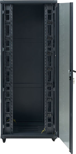 Central Επιδαπέδια Καμπίνα Rack 22U με 2 πόρτες 60x60x118cm Μαύρο 4000 1 600 22/C