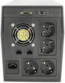 Digitus DN-170074 UPS (VI) Интерактивна Линия 1000VA 600W с 4 Schuko AC Гнезда