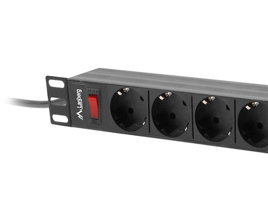 Lanberg Πολύπριζο Rack 19" PDU 1U 9x Schuko