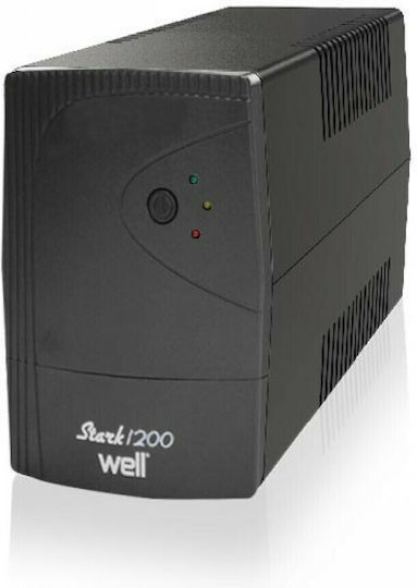 Well Stark 1200 UPS (VI) Linie-interaktiv 1200VA 720W mit 3 Schuko Steckdosen