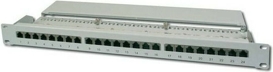 Digitus Patch Panel Shielded για Rack 1U 19" 24 Θυρών cat6 Γκρι