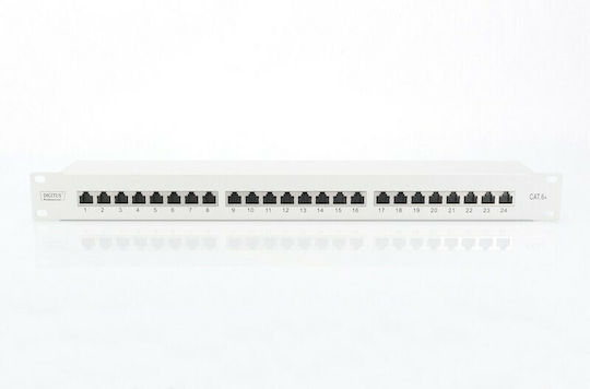 Digitus Patch Panel Shielded για Rack 1U 19" 24 Θυρών cat6 Γκρι