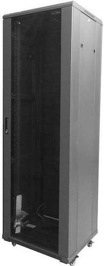 Central Επιδαπέδια Rack Cabinet 27U με 2 πόρτες 60x100x140cm Black 4000369627.C