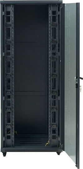 Central Cu picioare Cabinete Rack 27U με 2 πόρτες 80x80x140cm Negru 4000 4 800 27/C