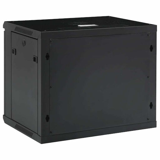 vidaXL Wandmontiert Rack-Schrank 9U 60x45x51cm Schwarz 30166