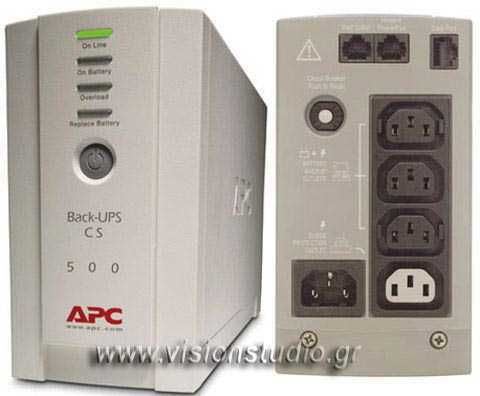 APC Back-UPS BK500EI Off-Line 500VA 300W with 3 IEC Power Plugs