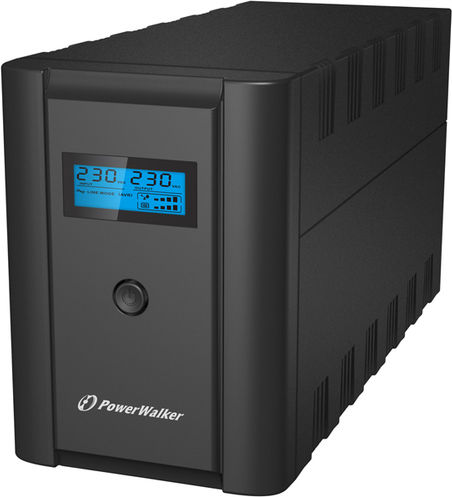 Powerwalker VFI 3000 CRM LCD UPS On-Line 3000VA 2400W with 4 IEC Power Plugs