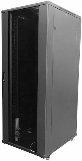 Central Επιδαπέδια Καμπίνα Rack 42U 80x80x207cm Μαύρο 4000 4 800 42/C