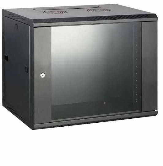 Safewell Wall Mounted Rack Cabinet 15U 54x45x71.5cm Black SMC5415