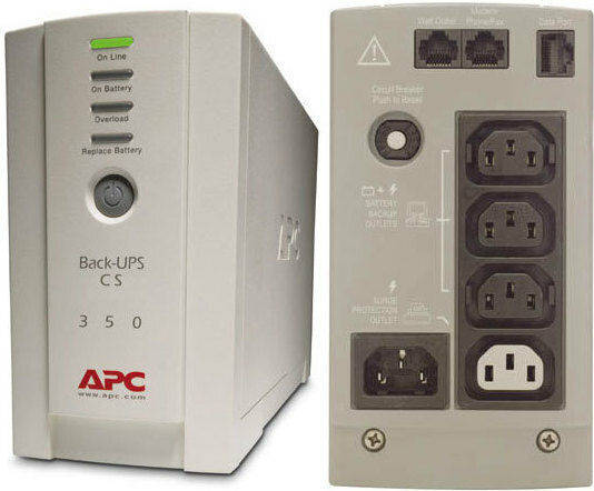 APC Back-UPS CS 350 USB/Serial Off-Line 350VA 210W with 3 IEC Outlets