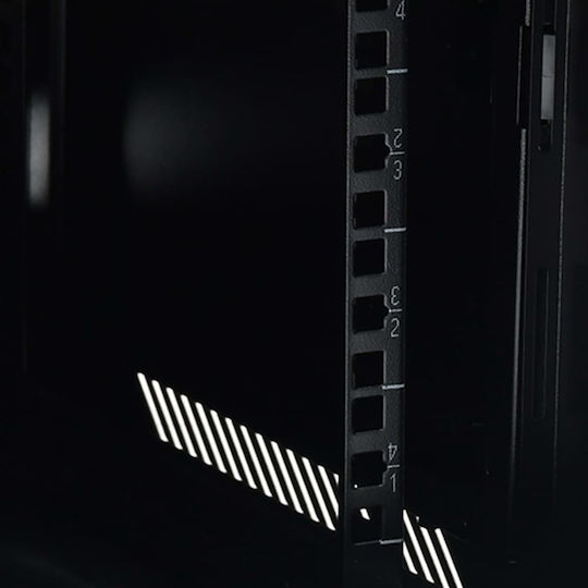 vidaXL Επιτοίχια Rack Cabinet 6U 60x45x37.5cm Black 30165