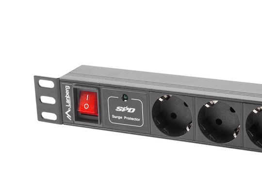 Lanberg Πολύπριζο Rack PDU-07F-0200-IEC-BK 1τμχ