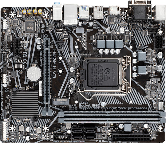 Gigabyte H410M H V3 (rev. 1.0) Motherboard Micro ATX με Intel 1200 Socket GAH41MHV3-00-G