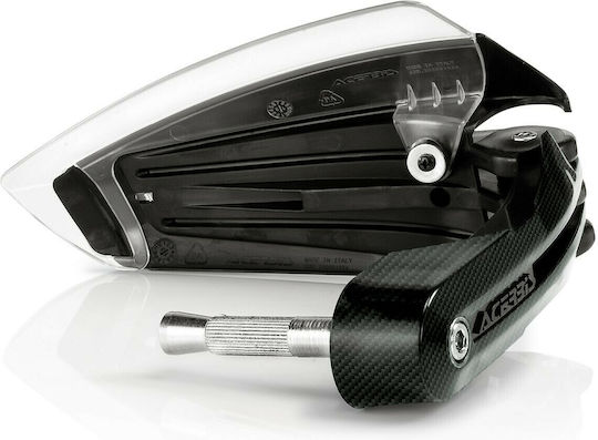 Acerbis Motorcycle Protective Hand Guards X-Tarmac Black Handguards Without Led in Black Colour