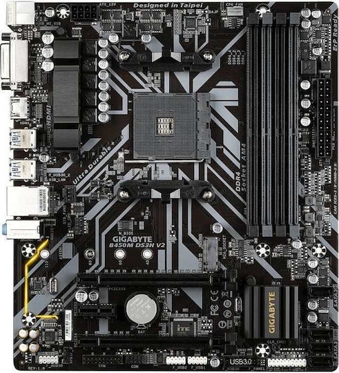 Gigabyte B450M DS3H V2 (rev. 1.0) Motherboard Micro ATX με AMD AM4 Socket