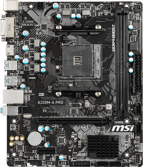 MSI A320M-A PRO MAX Motherboard Micro ATX με AMD AM4 Socket 7C52-004R