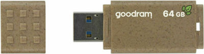 GoodRAM UME3 Eco Friendly 64GB USB 3.0 Stick Brown