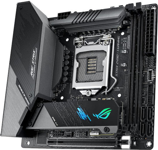 Asus Rog Strix Z490-I Gaming Wi-Fi Placă de bază Mini ITX cu Intel 1200 Socket