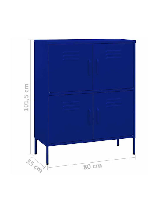 Kabinett Büro Ναυτικό Μπλε 80x35x101.5cm