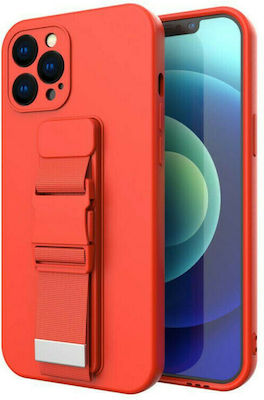 Hurtel Rope Back Cover Silicone 1mm Red (iPhone 13 Pro Max)