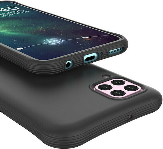 Hurtel Umschlag Rückseite Silikon Schwarz (Huawei P40 Lite)