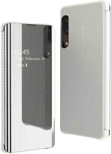 Hurtel Clear View Book Πλαστικό Ασημί (Galaxy A50)