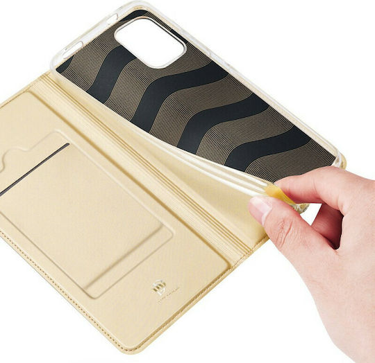 Dux Ducis Skin Pro Книга Изкуствена кожа Златист (Redmi Note 10 / 10s / Poco M5s)