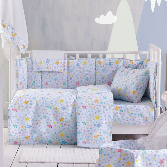 Rythmos Glow Crib Bumpers Classic Inside Blue 43x200cm