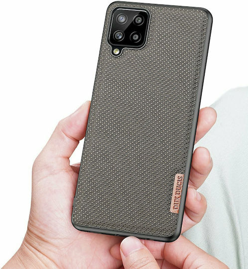 Dux Ducis Fino Back Cover Σιλικόνης / Υφασμάτινο με Λουράκι Χακί (Galaxy A12)