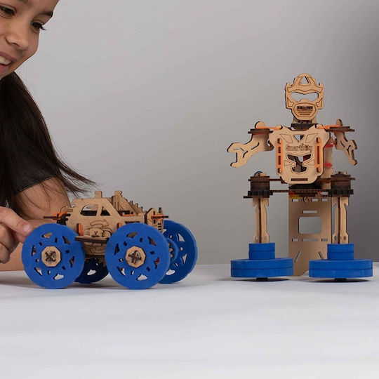 Smartivity Παιχνίδι Κατασκευών Ξύλινo Κουρδιστό Ρομπότ - Αυτοκίνητο για Παιδιά 6+ Ετών