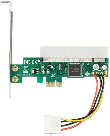 DeLock PCI-E Karte in PCI-E Anschluss / Molex