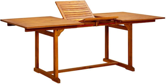 Table Extendable 150(+50)x100x75cm Brown Table Extendable 150(+50)x100x75cm Brown