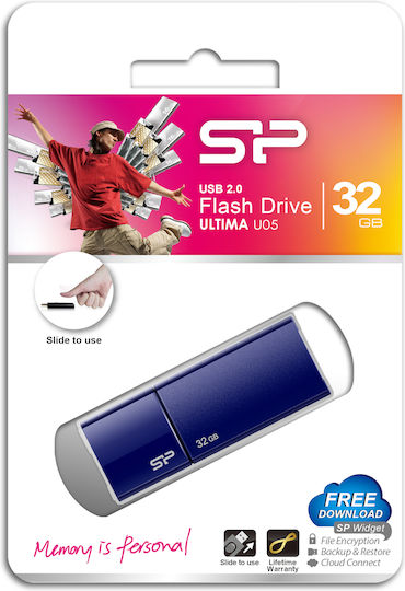 Silicon Power Ultima U05 32ГБ USB 2.0 Стик Син