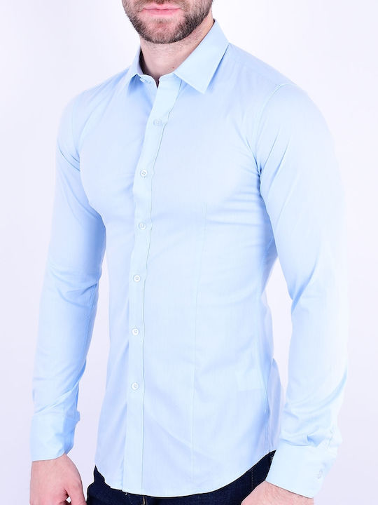 Men's Shirt solid light blue light blue