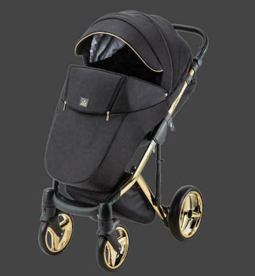 Adamex Chantal Special Edition 3 in 1 Verstellbar 3 in 1 Baby Kinderwagen Geeignet für Neugeborene Schwarz