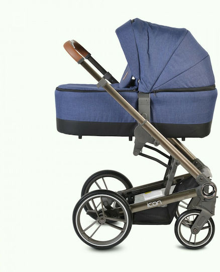 Cangaroo Icon Adjustable 2 in 1 Baby Stroller Suitable for Newborn Jeans 11.5kg