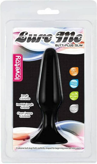Lovetoy Lure Me Anal Plug Small Black 10cm