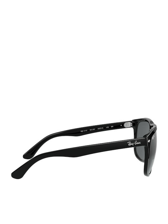 Ray Ban Boyfriend Unisex Γυαλιά Ηλίου με Μαύρο Κοκκάλινο Σκελετό και Μαύρο Φακό RB4147 601/87